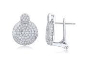 Doma Jewellery SSEZ827 Sterling Silver Clip on Earring With Micro Set CZ 3.6 g.