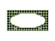 Smart Blonde LP 4599 Lime Green Black Houndstooth With Scallop Center Metal Novelty License Plate