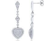 Doma Jewellery SSEHZ076 Sterling Silver Heart Earring With CZ 5 g.