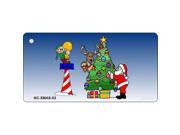 Smart Blonde KC XMAS 03 Santa Elf Tree Novelty Key Chain