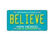 Smart Blonde LP 6685 Believe New Mexico Novelty Metal License Plate