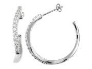 Doma Jewellery MAS01074 Sterling Silver Hoop Earring with CZ
