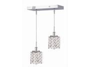 Elegant Lighting 1282D O P CL RC 8 x 4.5 x 12 48 in. Mini Collection Hanging Fixture Oblong Canopy Star Pendant Royal Cut