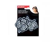Bulk Buys Wm415 Simplicity Embroidered Sequin Flower Headband Accent Pack Of 24