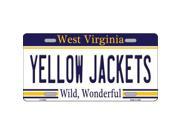 Smart Blonde LP 6544 Yellow Jackets West Virginia Novelty Metal License Plate