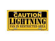 Smart Blonde LP 2665 Caution Lightning Metal Novelty License Plate