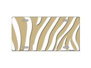 Smart Blonde LP 2913 Gold White Zebra Print Metal Novelty License Plate