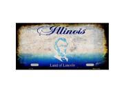 Smart Blonde LP 8130 Illinois State Background Rusty Novelty Metal License Plate