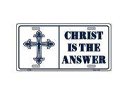 Smart Blonde LP 250 Christ Is The Answer Metal Vanity Novelty License Plate
