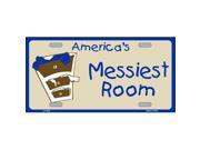 America s Messiest Room Metal License Plate