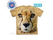 The Mountain 4470403 Big Face Cheetah Endanger Usa T Shirt Extra Large