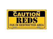 Smart Blonde LP 2630 Caution Reds Fan Metal Novelty License Plate