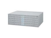 Safco 4994G 5 Drawer Gray Steel Flat File