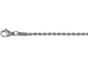 Doma Jewellery SSSSN08524 Stainless Steel Necklace Rope Style 2.0 mm. Length 18 2 24 in.
