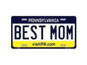 Smart Blonde LP 6662 Best Mom Pennsylvania State Background Novelty Metal License Plate