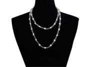 SuperJeweler Double Strand Pearl And Crystal Necklace And Bracelet Set