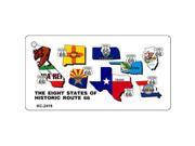 Smart Blonde KC 2419 Eight States Route 66 Novelty Key Chain