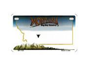 Smart Blonde MP 1125 Montana State Background Metal Novelty Motorcycle License Plate