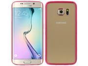 DreamWireless FTCSAMS6EG TRANS HP Samsung Galaxy S6 Edge Transparent Fusion Case Hot Pink Tpu Plus Clear Pc