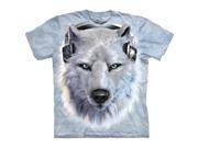 The Mountain 1535180 White Wolf DJ Kids T Shirt Small