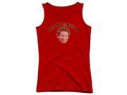 Trevco Happy Days Sit On It Malph Juniors Tank Top Red Small