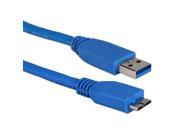 QVS CC2228C 03 3 ft. USB 3.0 Micro USB Sync Charger and Data Transfer Cable