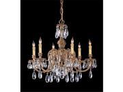 Novella Collection 2906 OB CL MWP Ornate Cast Brass Chandelier Accented with Majestic Wood Polished Crystal