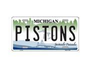 Smart Blonde LP 2570 Pistons Michigan Novelty State Background Metal License Plate