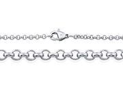 Doma Jewellery SSSSN03622 Stainless Steel Necklace Rolo Style 2.5 mm. Length 18 1 22 in.