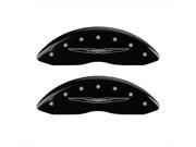 MGP Caliper Covers 32016SCW2BK Chrysler Wing Black Caliper Covers Engraved Front Rear Set of 4