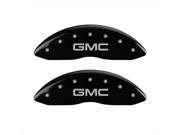 MGP Caliper Covers 34009SGMCBK GMC Black Caliper Covers Engraved Front Rear Set of 4