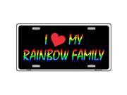 Smart Blonde LP 4738 I Love My Rainbow Family Metal Novelty License Plate