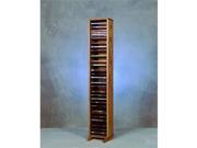 Wood Shed 110 4 DVD Solid Oak Tower for DVDs Individual Locking Slots