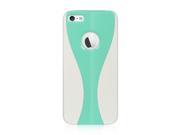 DreamWireless CRAIP5WTBLCUR iPhone 5 5s White Rubber Plus Blue Crystal Curve Case