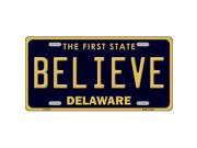 Smart Blonde LP 6737 Believe Delaware Novelty Metal License Plate