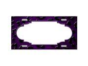 Smart Blonde LP 7370 Purple Black Cheetah Scallop Print Oil Rubbed Metal Novelty License Plate