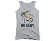 Trevco Garfield Oh Snap Juniors Tank Top Athletic Heather XL