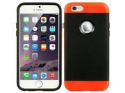 DreamWireless TCAIP6 SL OR Apple iPhone 6 Hybrid Case Silk Tpu Plus Frame Orange