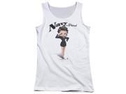 Trevco Boop Navy Boop Juniors Tank Top White Extra Large