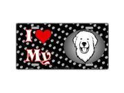 Smart Blonde LP 3911 I Love My Great Pyrenees Metal Novelty License Plate