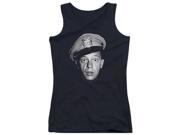 Trevco Andy Griffith Barney Head Juniors Tank Top Black Small