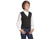 Scully 2002 19 XL Leather Kids Vest Black Boar Suede Extra Large