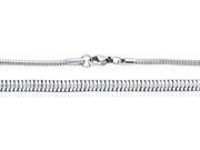 Doma Jewellery SSSSN09618 Stainless Steel Necklace Snake Style 2.4 mm. Length 18 1 18 in.