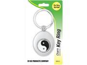 Hy Ko Products KF613 Yin Yang Symbol Novelty Key Chain Silver