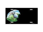Smart Blonde LP 3798 Golfer Golf ball Offset Metal Novelty License Plate