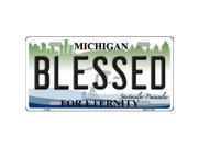 Smart Blonde LP 2807 Blessed Michigan State Metal Novelty License Plate