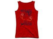 Trevco Mighy Mouse Break The Box Juniors Tank Top Red Extra Large