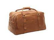 Piel Leather 3078 Genuine Leather Large Top Zip Duffel Bag