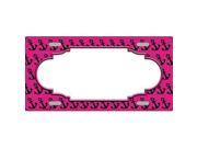 Smart Blonde LP 5314 Pink Black Anchor Print With Scallop Center Metal Novelty License Plate