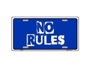 Smart Blonde LP 5342 No Rules Novelty Metal License Plate